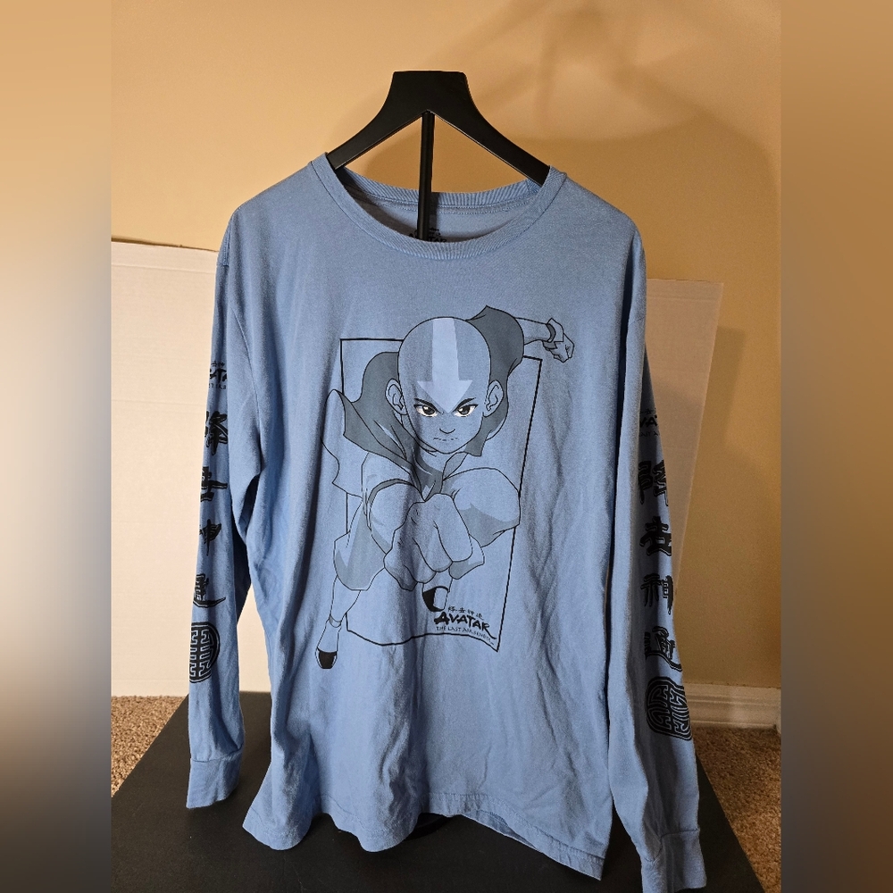 Avatar: The Last Airbender Blue Graphic Long Sleeve Shirt 2XL